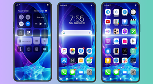 Tema iOS 13 Blue Untuk Oppo ColorOs 3, 4, 5, 7 dan 11 Tembus Aplikasi