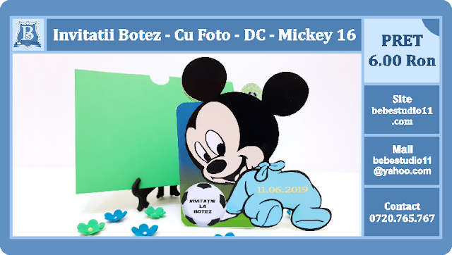 invitatii botez Mickey Mouse