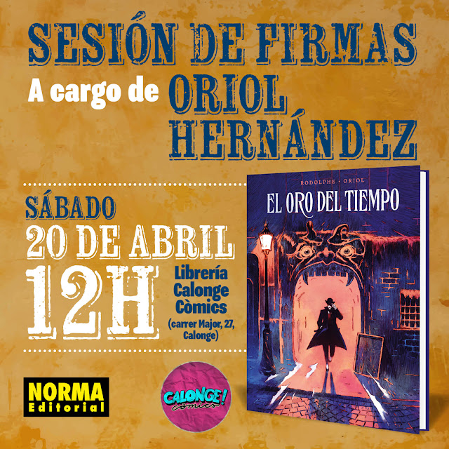 Sesion de firmas de El oro del tiempo con Oriol Hernández en Girona