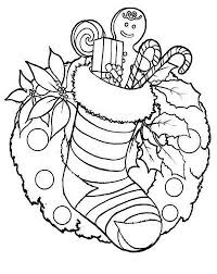 Christmas stocking coloring pages 7