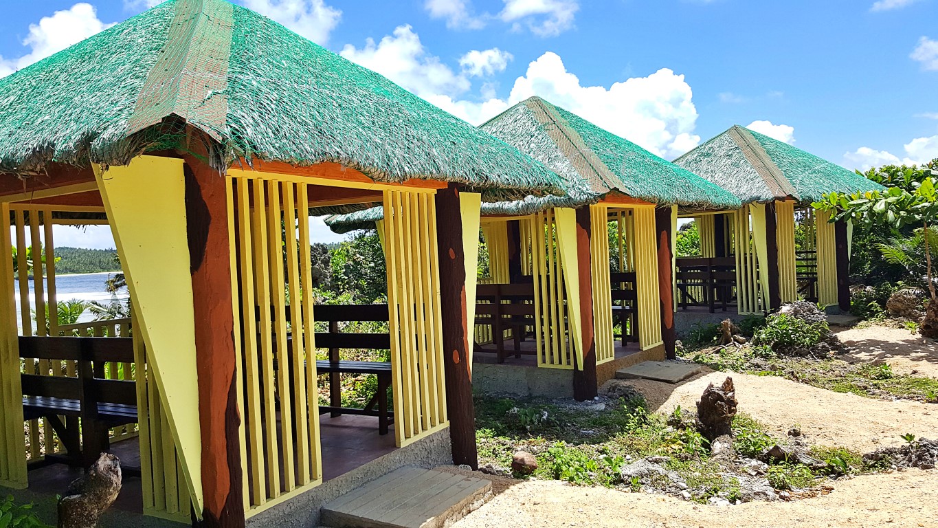 view ofday-use cottages of Canhugas Nature Park in Hernani Eastern Samar