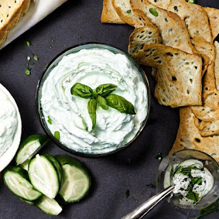 A refreshing dip made with yogurt, cucumber, garlic, and herbs, commonly served with grilled meats or as a dip for bread.