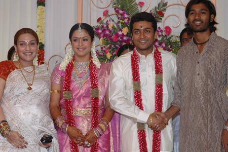Actress jothika wedding photos Surya came with wife Jyothika