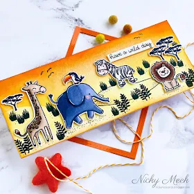 Sunny Studio Stamps: Savanna Safari Birthday Cards by Nicky Meek