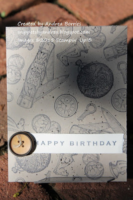 Masculine birthday card made with Papa's Pocket stamp set.