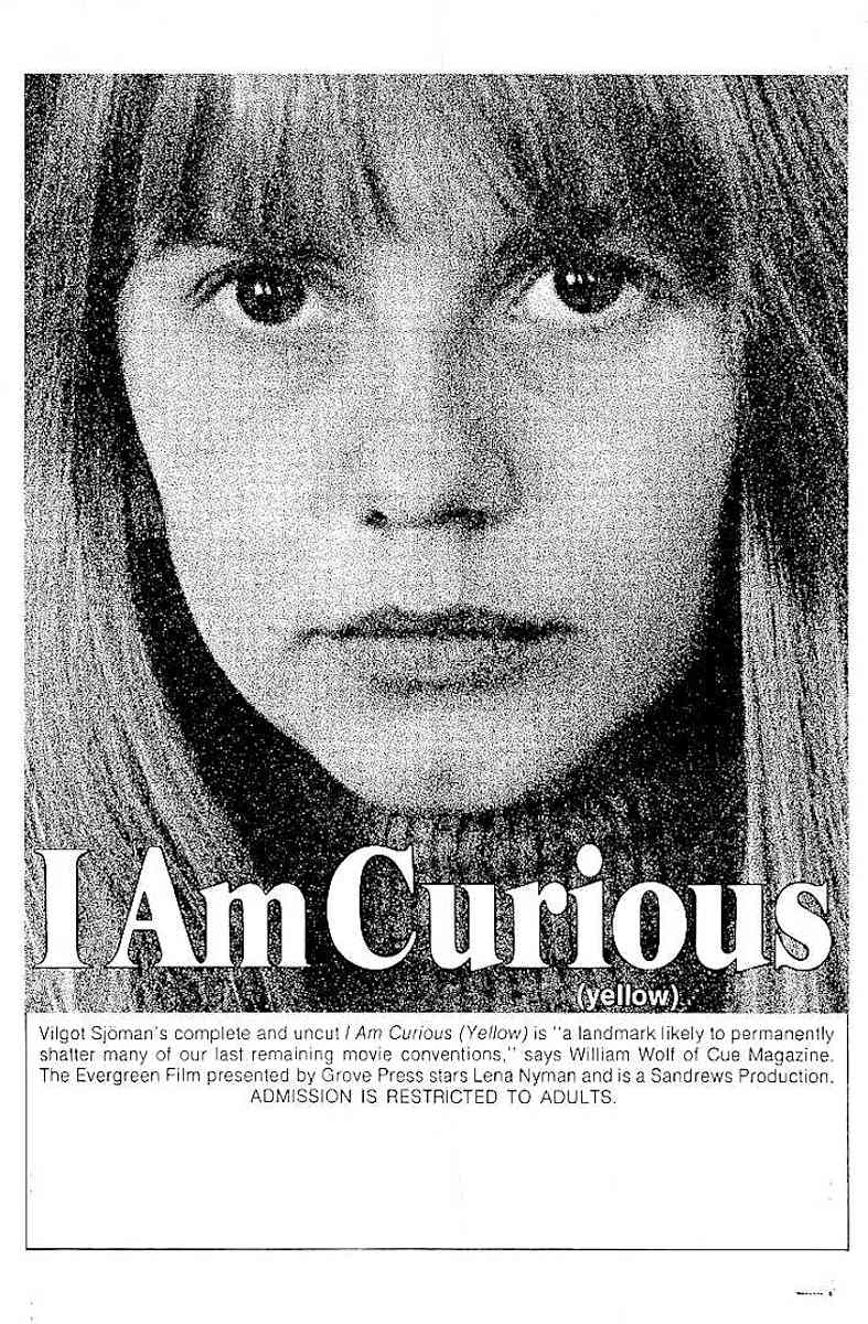 I Am Curious (yellow) poster