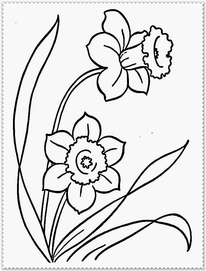 Download Realistic Flowers Coloring Pages Sketch Coloring Page