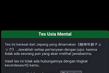 Link Tes Usia Mental Yang Sedang Viral di Twitter 