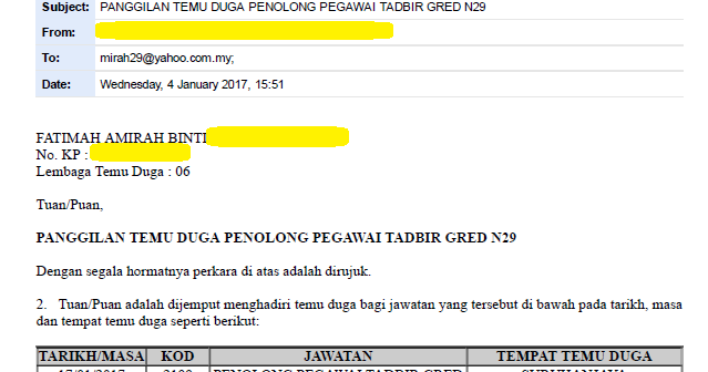 Mia Famirah Corner Temu Duga Kerajaan Jawatan Penolong Pegawai Tadbir N29 Dialog Skrip Soalan