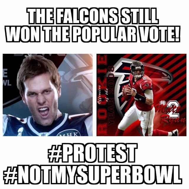 The falcons Still won the popular vote! #protest #notmysuperbowl