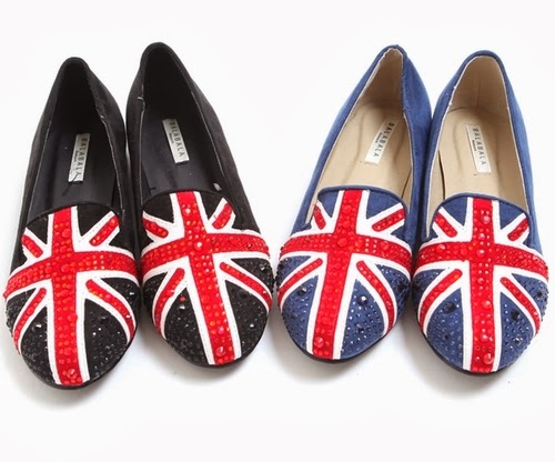 Jeweled British Accent Flatshoes