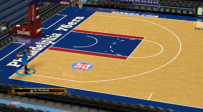 NBA 2K13 76ers Court With 50 Seasons Logo Patch