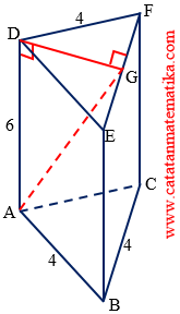 panjang AG pada prisma tegak ABDEFG
