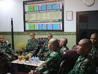 Pejabat Senat Dikmaba TNI AD TA 2022 sambangi Ruang Kerja Komandan Rindam XVI/Pattimura