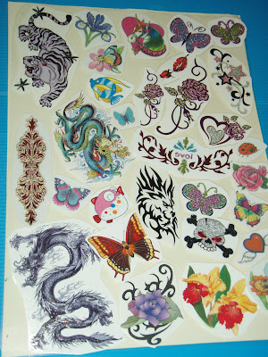 Stick-On-with-Water Tattoos -for Teens & Adults (*takes seconds to 