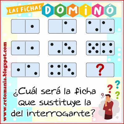 Acertijos, Desafíos matemáticos, Retos matemáticos, Problemas matemáticos, Juego de dominó, Fichas de dominó, Acertijos con Solución, Dominó, Retos-Dominó