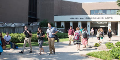 Students walking on the campus of Pensacola Christian College