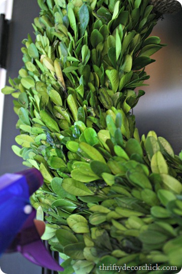 preserved boxwood wreath care