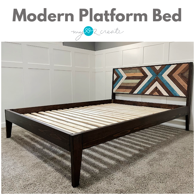 DIY Modern Platform Bed, MyLove2Create