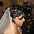 Lovely Curly Updo with Veil