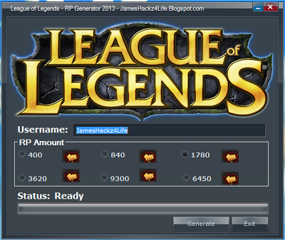 League of Legends Riot Points Generator