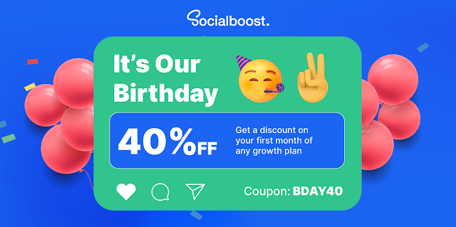 40% discount for the first month of any Instagram Growth Plan