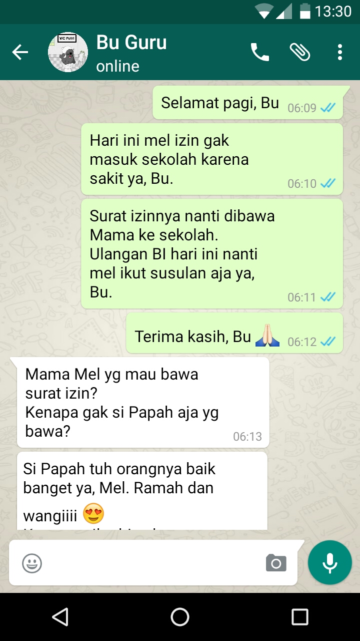 Contoh Surat Izin Tidak Masuk Sekolah Karena Sakit Lewat Whatsapp Nusagates