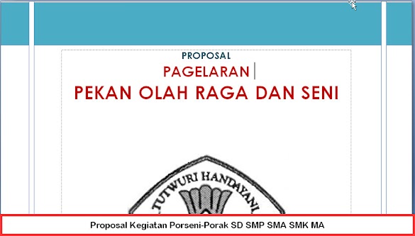 Proposal Aktivitas Porseni-Porak Sd Smp Sma Smk Ma Terbaru