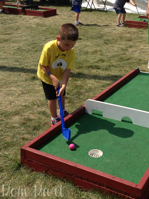 Playing some golf at A Day Out With Thomas