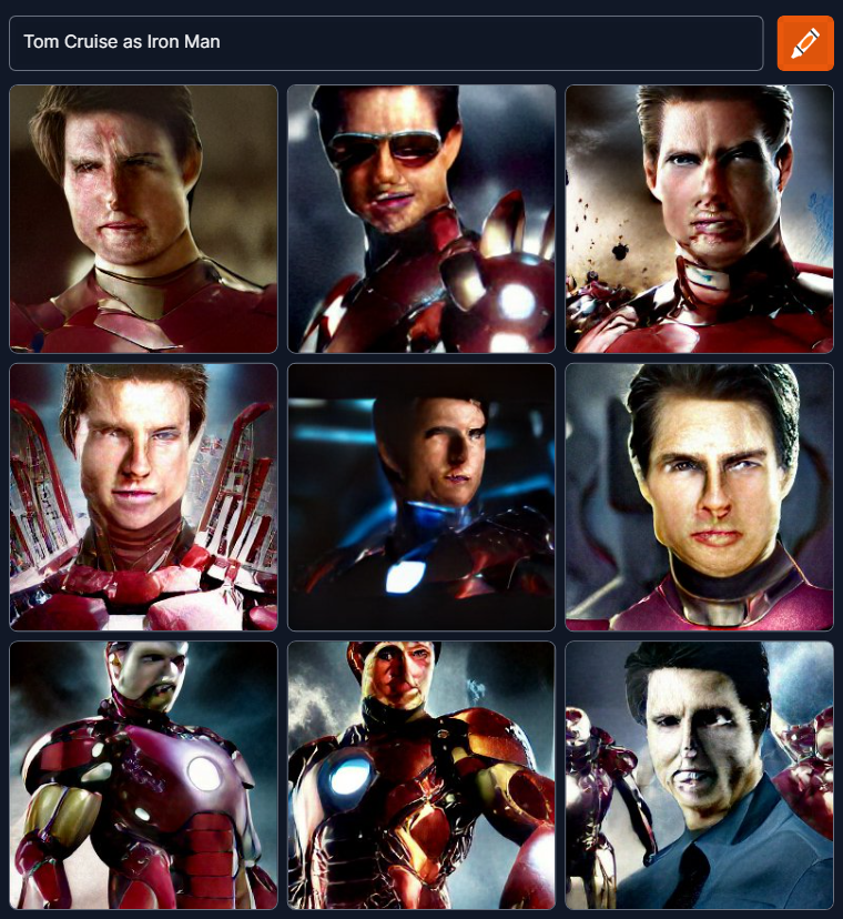 Tom Cruise como Homem de Ferro via ai