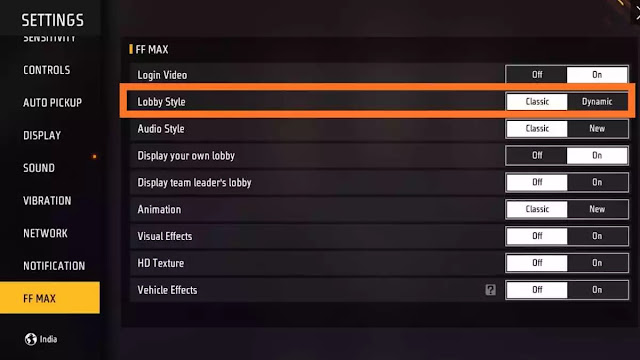 How To Change Lobby Style in Free Fire Max 2023