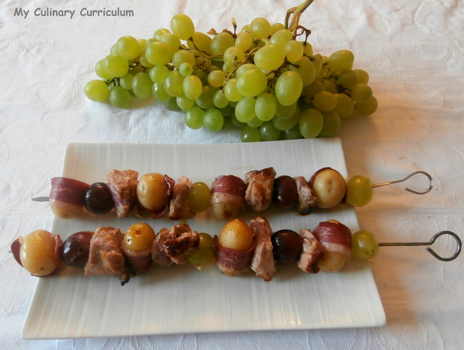 My Culinary Curriculum Brochettes De Canard Aux Raisins Miel Et