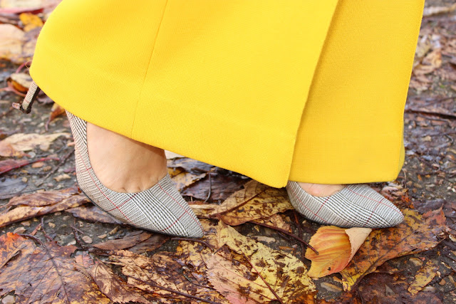 porter du jaune en automne, look du jour, les petites bulles de ma vie