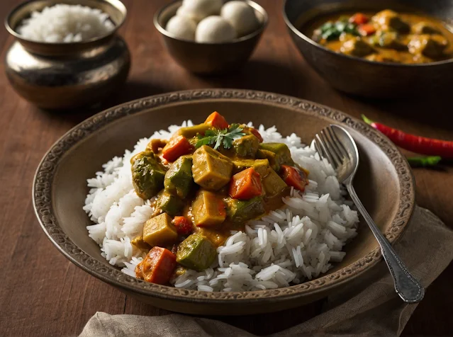 Vegetable Curry with Rice: A Flavorful Fusion of Health and Taste