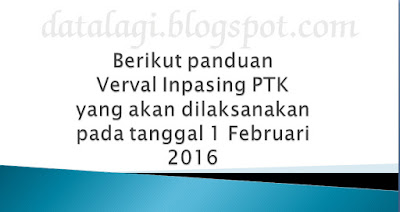 Panduan Verval Inpasing PTK 2016 Simpatika 1 Februari 2016