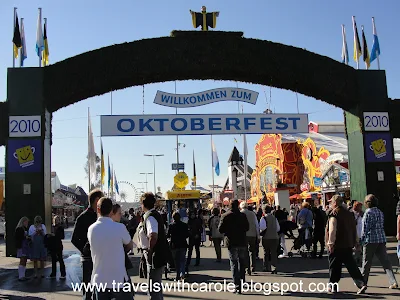 Oktoberfest gate in Munich, Germany