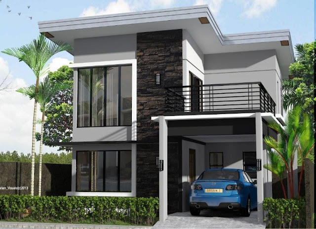 desain rumah 2 lantai modern