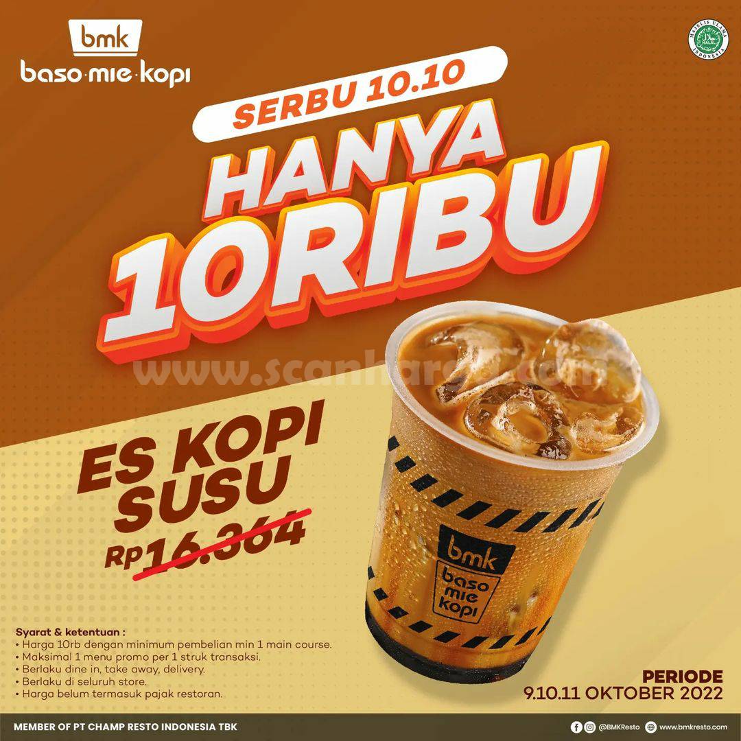 BMK BASO MIE KOPI Promo Serbu 10.10 Hanya Rp. 10.000