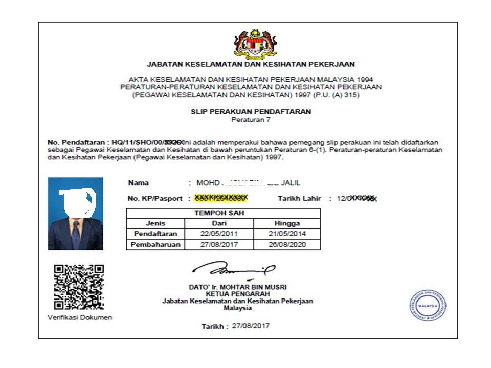 Syarat Dan Kelayakan Pegawai Keselamatan Dan Kesihatan (SHO)