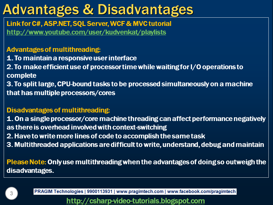 Sql server, .net and c# video tutorial: Part 87 - Advantages and