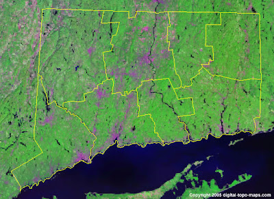 Connecticut County Map Area