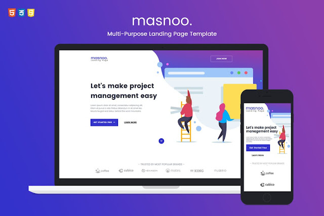 Masnoo Landing Page - Themeplatinum