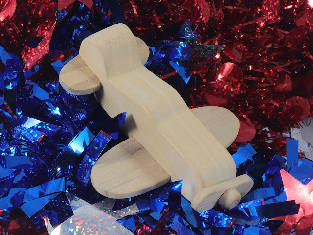 Wood Toy Airplane, Handmade Unfinished, Unpainted, Paintable Bare Wood, and Ready To Paint
