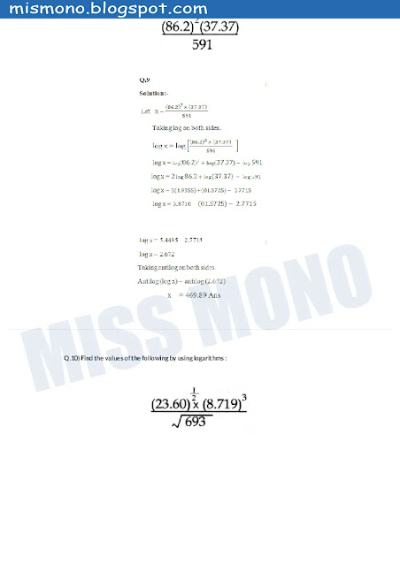 BISE Sindh Class 10 Notes of Maths Chapter- 3