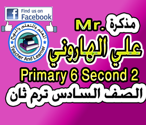 تحميل مذكرة الأستاذ الرائع / مستر على الهاروني  في اللغة الإنجليزية  للصف السادس ترم ثاني   Primary 6 term 2