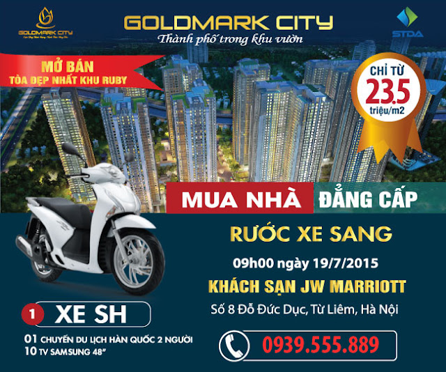  Thư mời tham dự lễ mở bán GoldMark City 19-07-2015