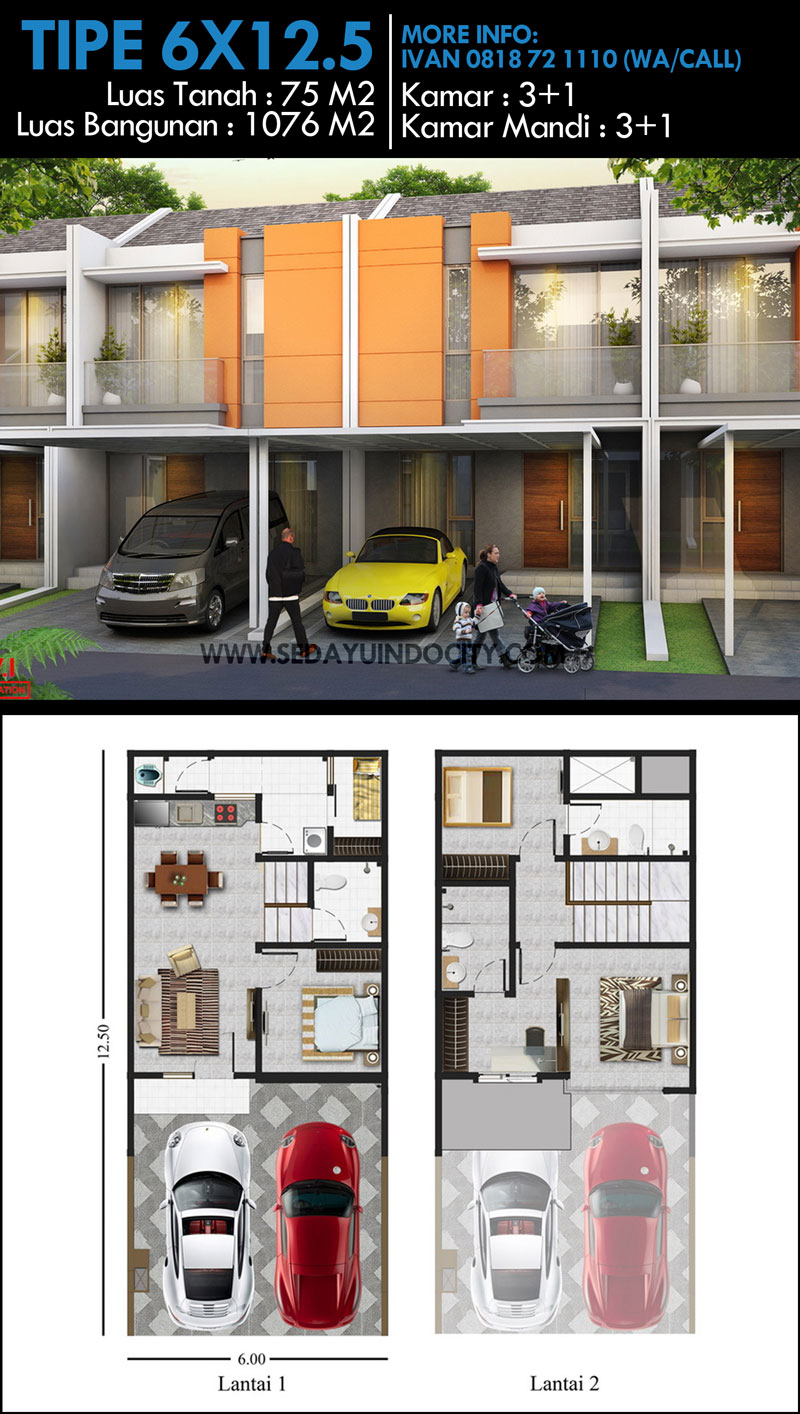 Denah dan Desain Rumah  PIK2 PIK 2 SEDAYU INDO CITY 