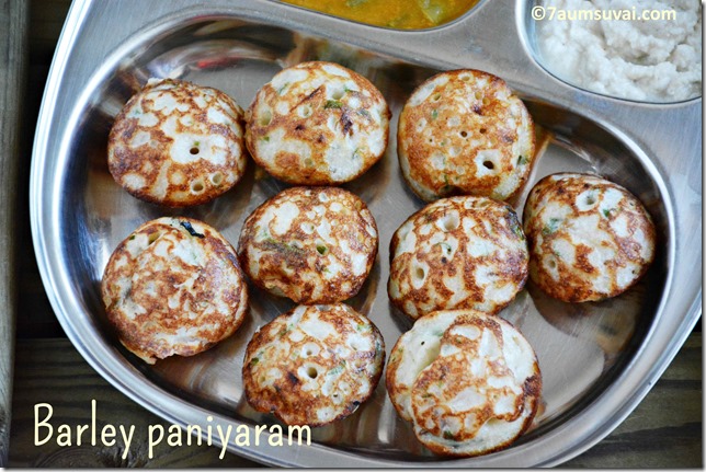 Barley paniyaram 