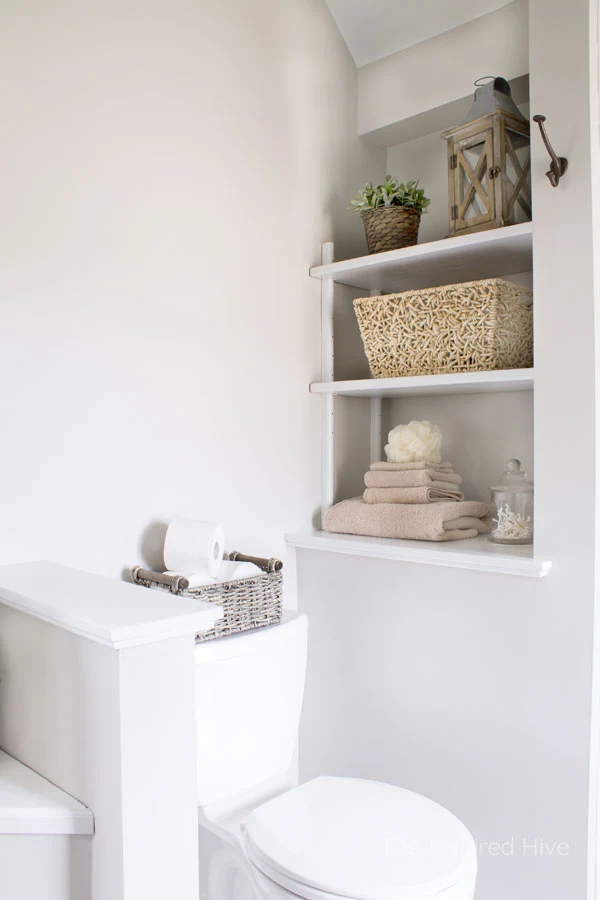 Farmhouse style master bathroom makeover.