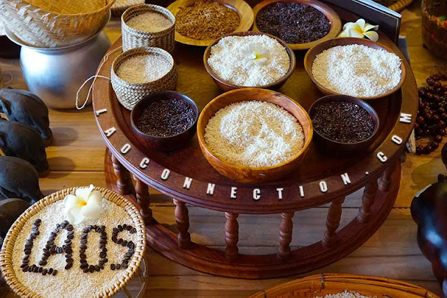 Examples of (raw) rice varieties found in Laos.